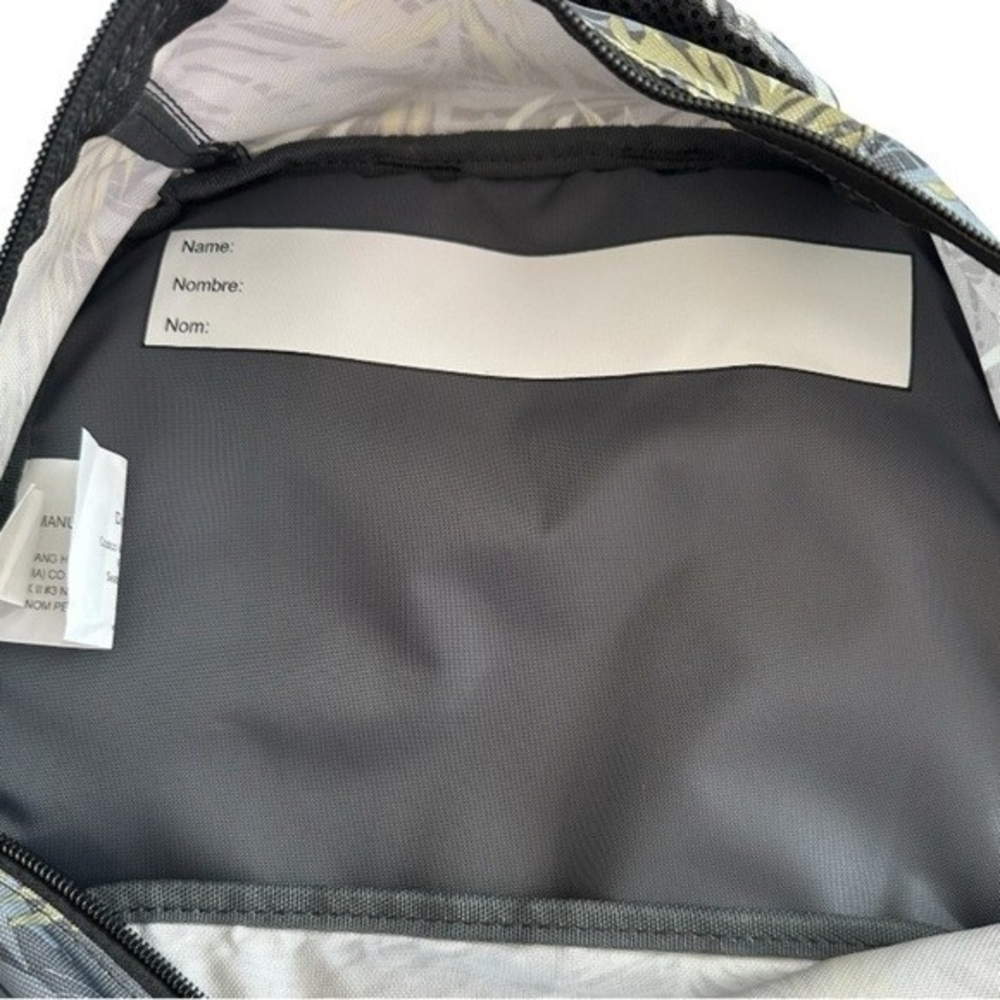 Unisex Tropical Leaves Canvas Backpack Laptop Travel Daypack Excellent - Picture 7 of 7